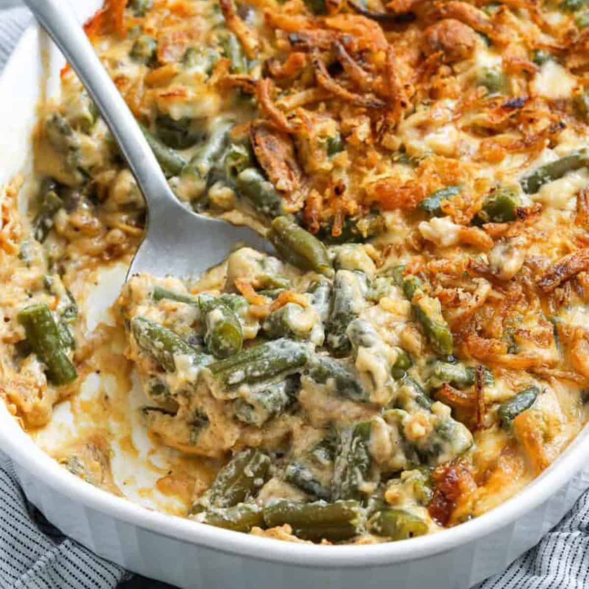 Green Bean Casserole - Thanksgiving Catering Pan